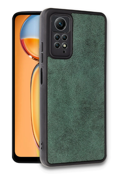 Newface Xiaomi Redmi Note 12 Pro 4G Kılıf Aras Deri Kapak - Koyu Yeşil resmi