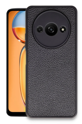 Newface Xiaomi Redmi A3 4G Kılıf Aras Deri Kapak - Siyah resmi