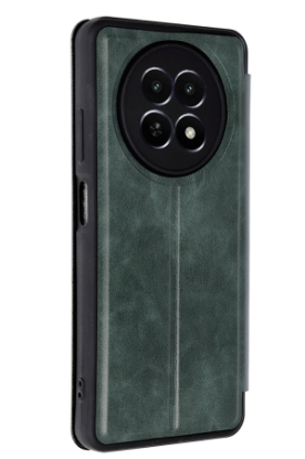 Newface Realme 12 5G Kılıf Flip Cover - Koyu Yeşil resmi