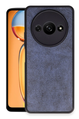 Newface Xiaomi Redmi A3 4G Kılıf Aras Deri Kapak - Lacivert resmi