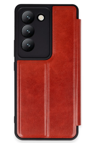 Newface Vivo V30 Lite 4G Kılıf Flip Cover - Kırmızı resmi