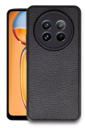 Newface Realme 12 5G Kılıf Aras Deri Kapak - Siyah resmi