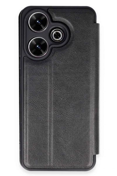 Newface Xiaomi Redmi 13 4G Kılıf Flip Cover - Siyah resmi