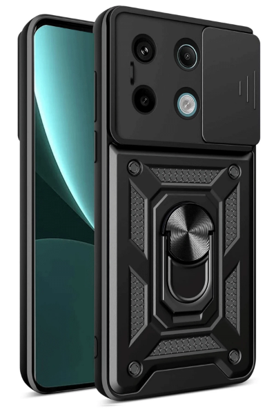 Newface Xiaomi Redmi Note 13 Pro 4G Pars Lens Yüzüklü Silikon - Siyah resmi
