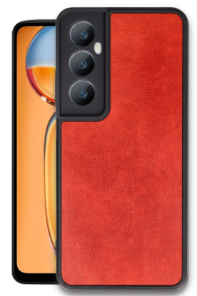 Newface Realme C65 Kılıf Aras Deri Kapak - Kırmızı resmi