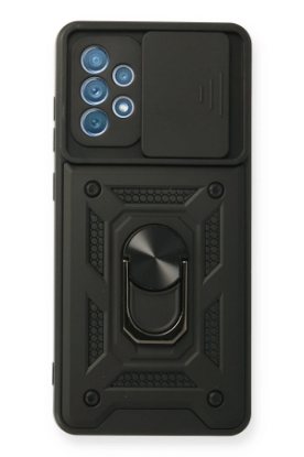 Newface Samsung Galaxy A32 Kılıf Pars Lens Yüzüklü Silikon - Siyah resmi