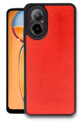 Newface Realme 12 Lite Kılıf Aras Deri Kapak - Kırmızı resmi