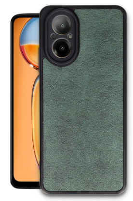 Newface Realme 12 Lite Kılıf Aras Deri Kapak - Koyu Yeşil resmi
