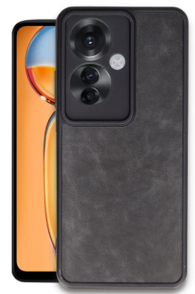Newface Oppo Reno 11F Kılıf Aras Deri Kapak - Siyah resmi