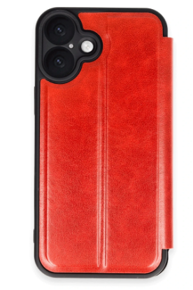 Newface iPhone 16 Plus Kılıf Flip Cover - Kırmızı resmi