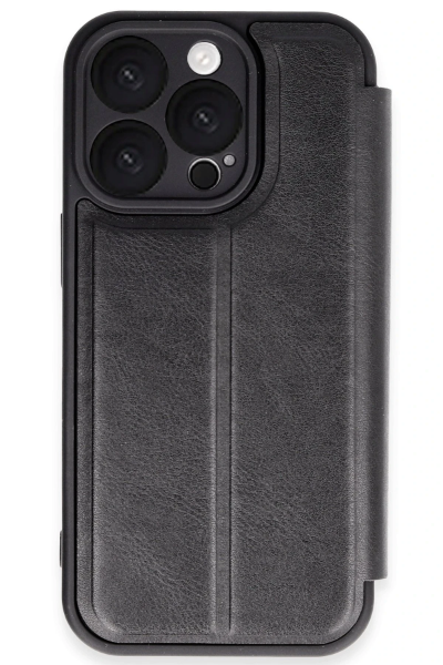 Newface iPhone 16 Pro Max Kılıf Flip Cover - Siyah resmi