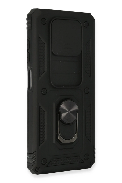 Newface Xiaomi Pocophone X3 Kılıf Pars Lens Yüzüklü Silikon - Siyah resmi