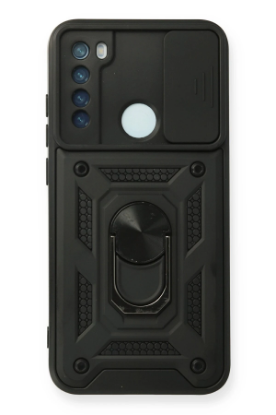 Newface Xiaomi Redmi Note 8 Kılıf Pars Lens Yüzüklü Silikon - Siyah resmi