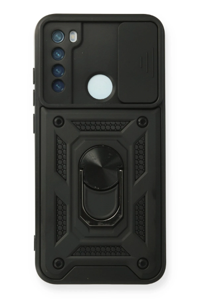 Newface Xiaomi Redmi Note 8 Kılıf Pars Lens Yüzüklü Silikon - Siyah resmi