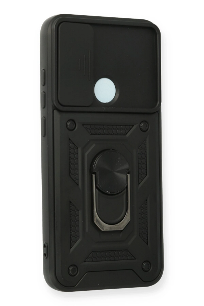 Newface Xiaomi Redmi Note 8 Kılıf Pars Lens Yüzüklü Silikon - Siyah resmi