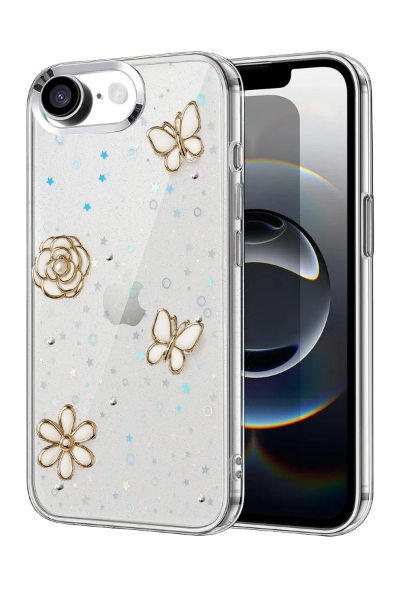 Newface Apple iPhone 16E Fiyonk Desenli Kapak - Desen 10 resmi