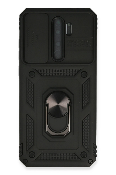 Newface Xiaomi Redmi Note 8 Pro Kılıf Pars Lens Yüzüklü Silikon - Siyah resmi