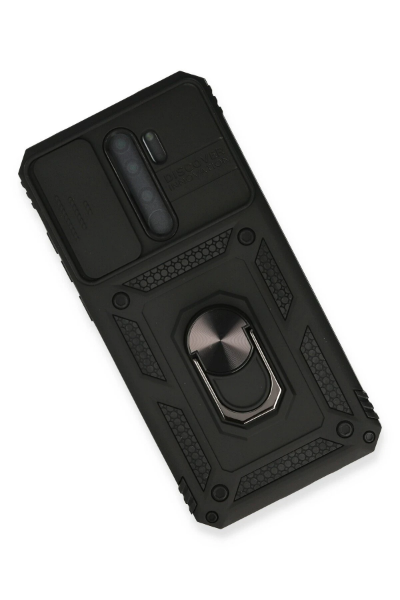 Newface Xiaomi Redmi Note 8 Pro Kılıf Pars Lens Yüzüklü Silikon - Siyah resmi