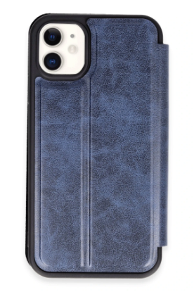 Newface iPhone 11 Kılıf Flip Cover - Lacivert resmi