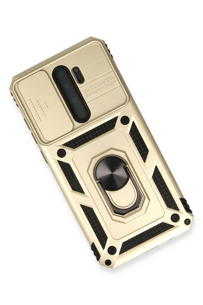 Newface Xiaomi Redmi Note 8 Pro Kılıf Pars Lens Yüzüklü Silikon - Gold resmi