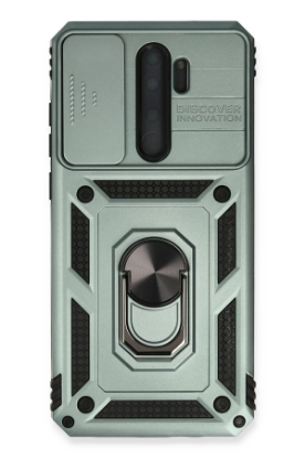 Newface Xiaomi Redmi Note 8 Pro Kılıf Pars Lens Yüzüklü Silikon - Yeşil resmi
