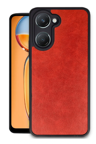 Newface Vivo Y18 Kılıf Aras Deri Kapak - Kırmızı resmi