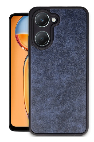 Newface Vivo Y18 Kılıf Aras Deri Kapak - Lacivert resmi