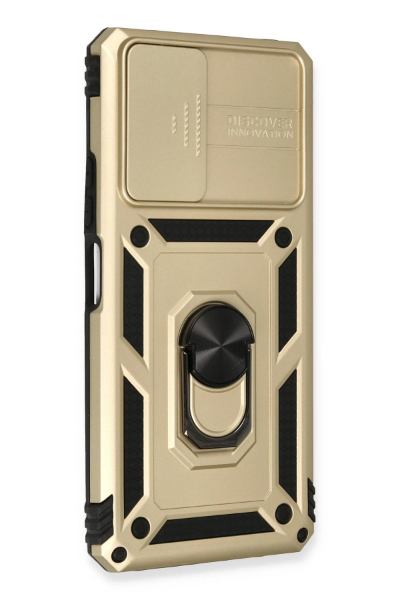 Newface Xiaomi Redmi Note 10 Pro Kılıf Pars Lens Yüzüklü Silikon - Gold resmi