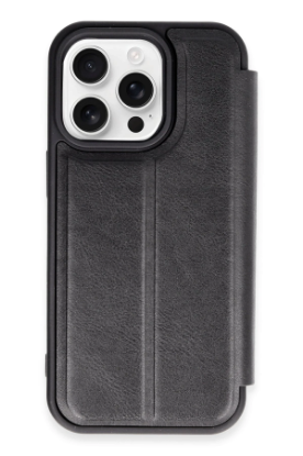 Newface iPhone 14 Pro Max Kılıf Flip Cover - Siyah resmi