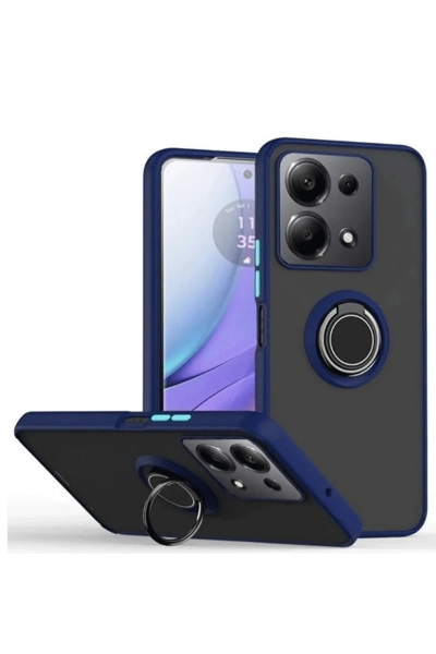 Newface Xiaomi Redmi Note 13 Pro 4G Montreal Yüzüklü Silikon Kapak - Lacivert resmi