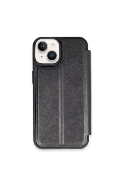 Newface iPhone 15 Kılıf Flip Cover - Siyah resmi