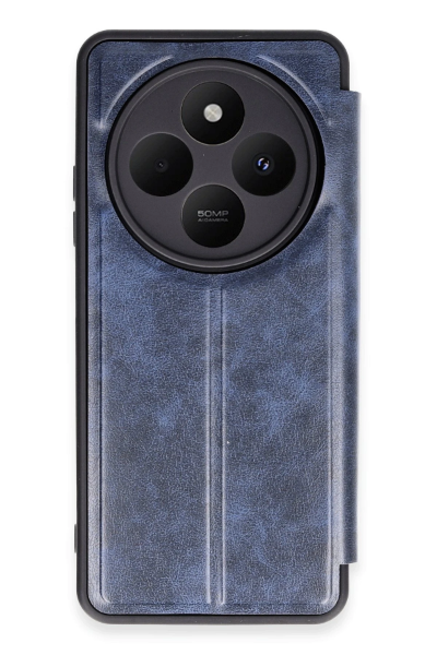 Newface Xiaomi Redmi 14C Kılıf Flip Cover - Lacivert resmi