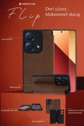 Newface Samsung Galaxy A26 Kılıf Flip Cover - Koyu Yeşil resmi