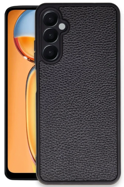 Newface Samsung Galaxy S24 FE Kılıf Aras Deri Kapak - Siyah resmi