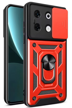 Newface İnfinix Zero 30 5G Kılıf Pars Lens Yüzüklü Silikon - Kırmızı resmi