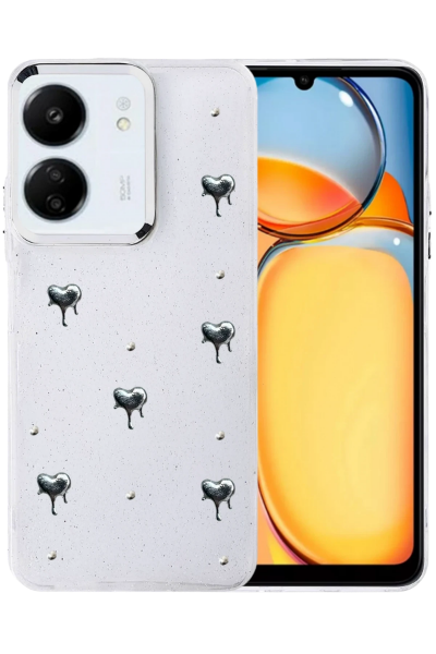 Newface Xiaomi Redmi 13C Fiyonk Desenli Kapak - Desen 3 resmi