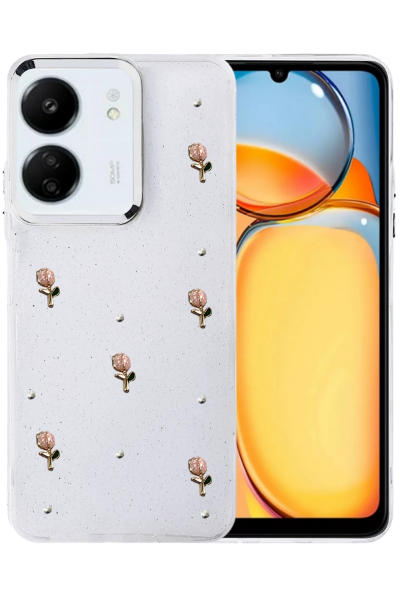 Newface Xiaomi Redmi 13C Fiyonk Desenli Kapak - Desen 6 resmi