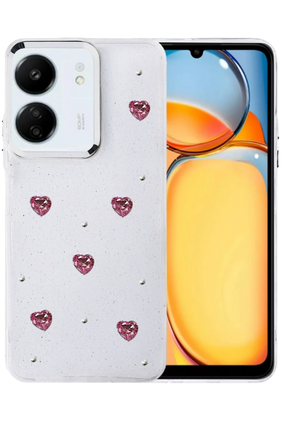 Newface Xiaomi Redmi 13C Fiyonk Desenli Kapak - Desen 7 resmi