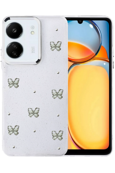 Newface Xiaomi Redmi 13C Fiyonk Desenli Kapak - Desen 9 resmi