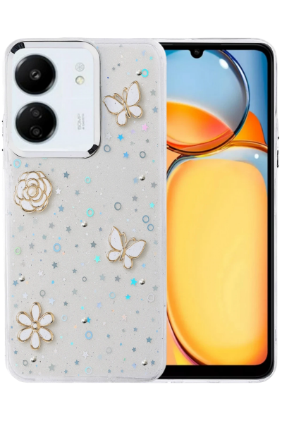 Newface Xiaomi Redmi 13C Fiyonk Desenli Kapak - Desen 10 resmi