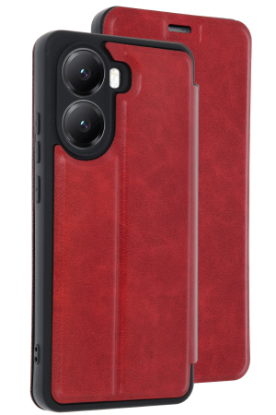Newface Xiaomi Poco X7 Pro Kılıf Flip Cover - Kırmızı resmi