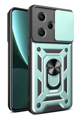 Newface Xiaomi Redmi Note 13 Pro Plus Kılıf Pars Lens Yüzüklü Silikon - Yeşil resmi