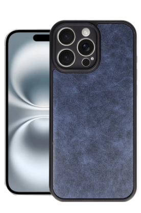 Newface iPhone 16 Pro Max Kılıf Aras Deri Kapak - Lacivert resmi