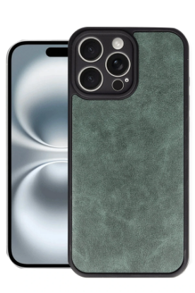 Newface iPhone 16 Pro Max Kılıf Aras Deri Kapak - Koyu Yeşil resmi