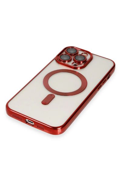 Newface iPhone 13 Pro Max Kılıf Kross Magneticsafe Kapak - Kırmızı resmi