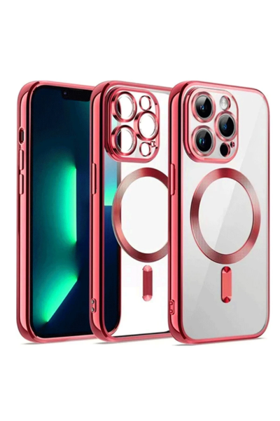 Newface iPhone 13 Pro Max Kılıf Kross Magneticsafe Kapak - Kırmızı resmi
