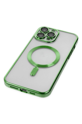 Newface iPhone 13 Pro Max Kılıf Kross Magneticsafe Kapak - Koyu Yeşil resmi