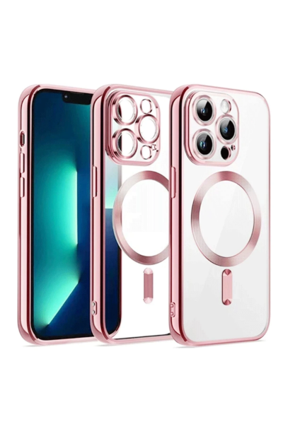 Newface iPhone 13 Pro Max Kılıf Kross Magneticsafe Kapak - Rose resmi