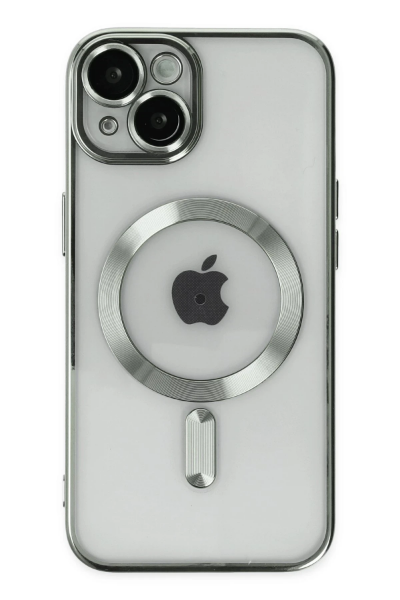 Newface iPhone 14 Kılıf Kross Magneticsafe Kapak - Gümüş resmi