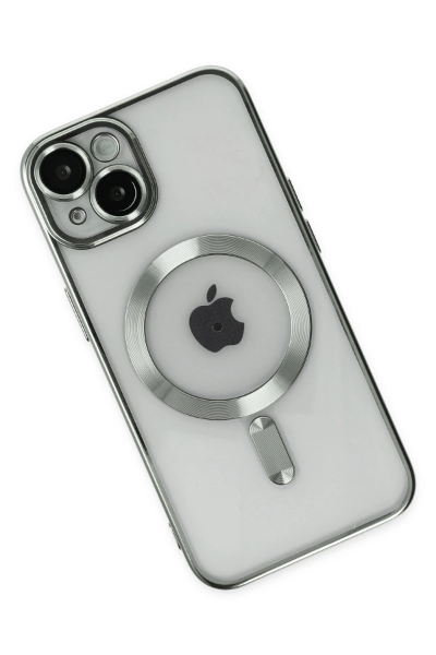 Newface iPhone 14 Kılıf Kross Magneticsafe Kapak - Gümüş resmi